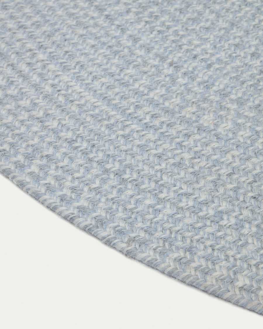 Portopi 100% PET round rug in grey, Ø 150 cm