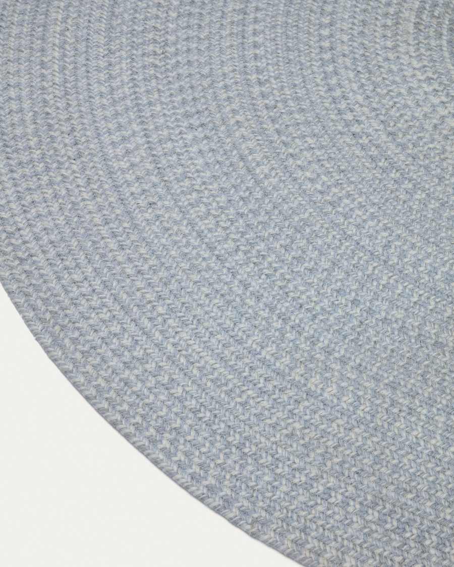 Portopi 100% PET round rug in grey, Ø 150 cm