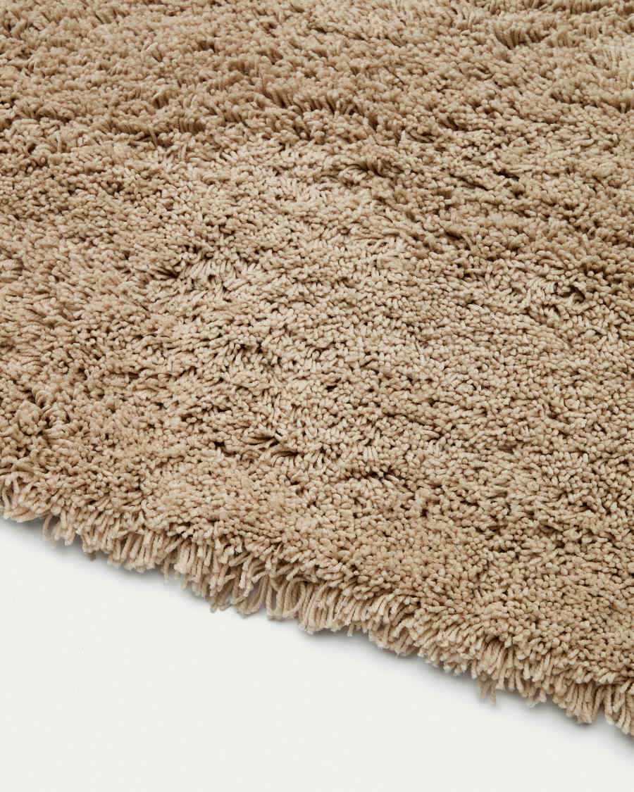 Tapis Neade de coton et polyester beige 200 x 300 cm