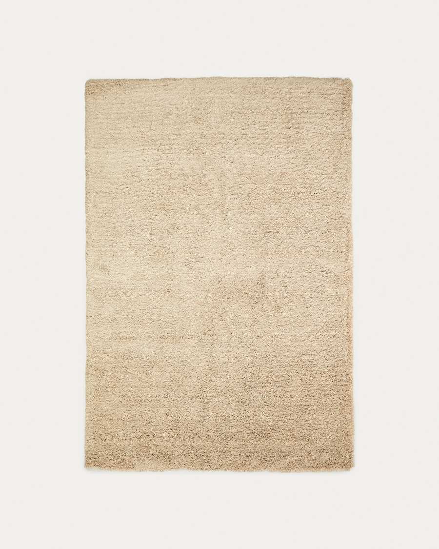 Tapis Neade de coton et polyester beige 200 x 300 cm