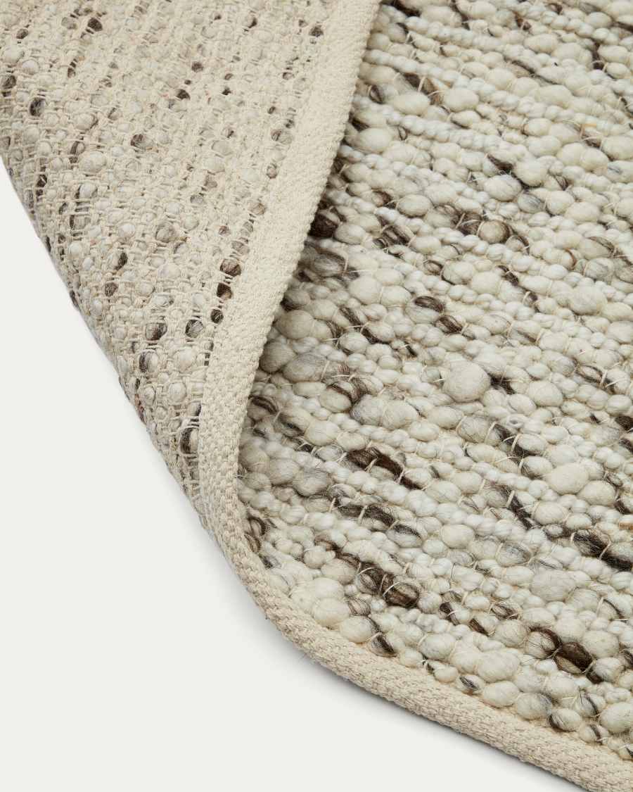 Manilva rug in wool and brown cotton, 200 x 300 cm