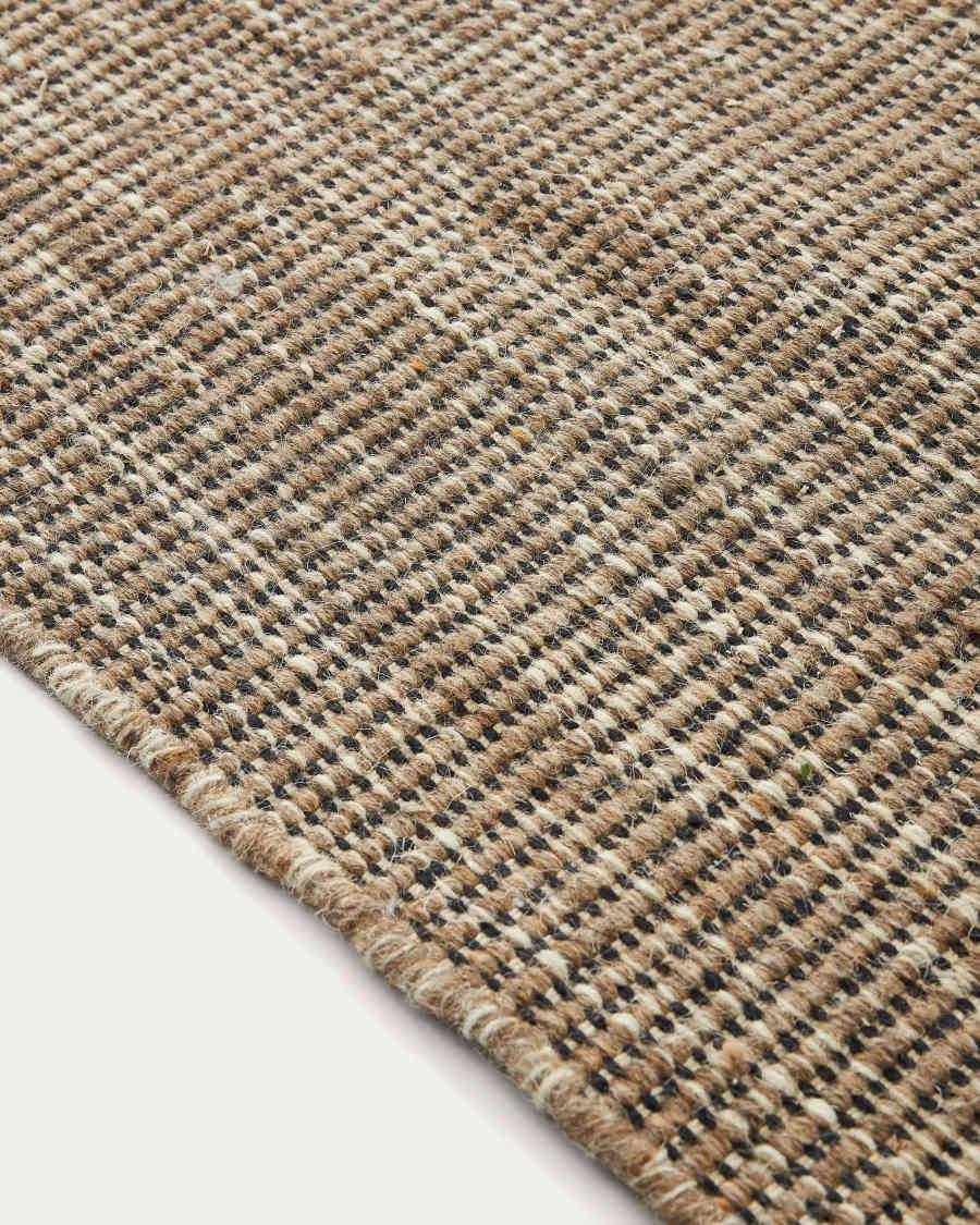 Tapis Malenka en laine marron 200 x 300 cm