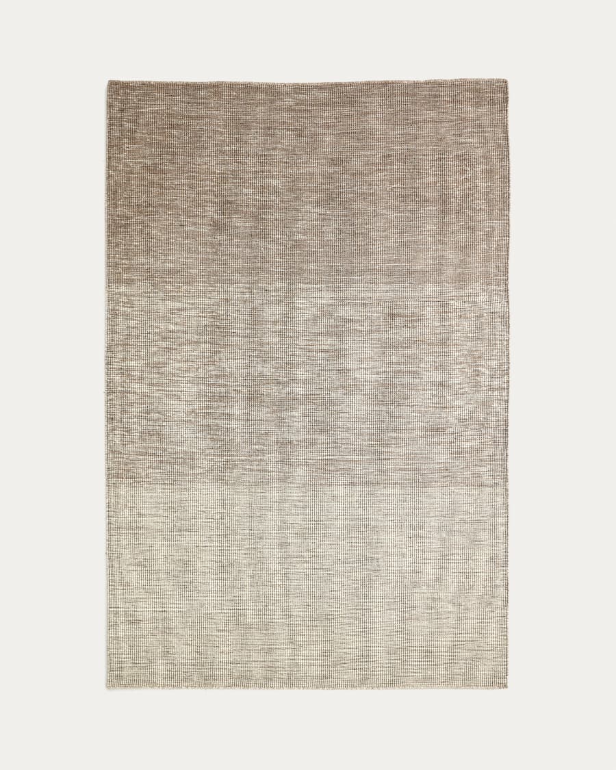 Tapis Malenka en laine marron 200 x 300 cm