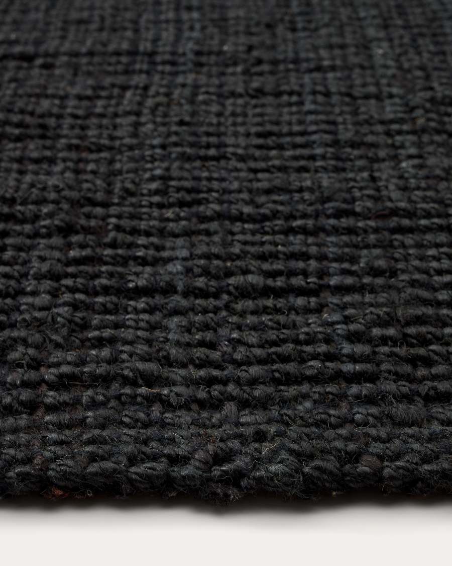 Tapis Madelin en jute noir 160 x 230 cm