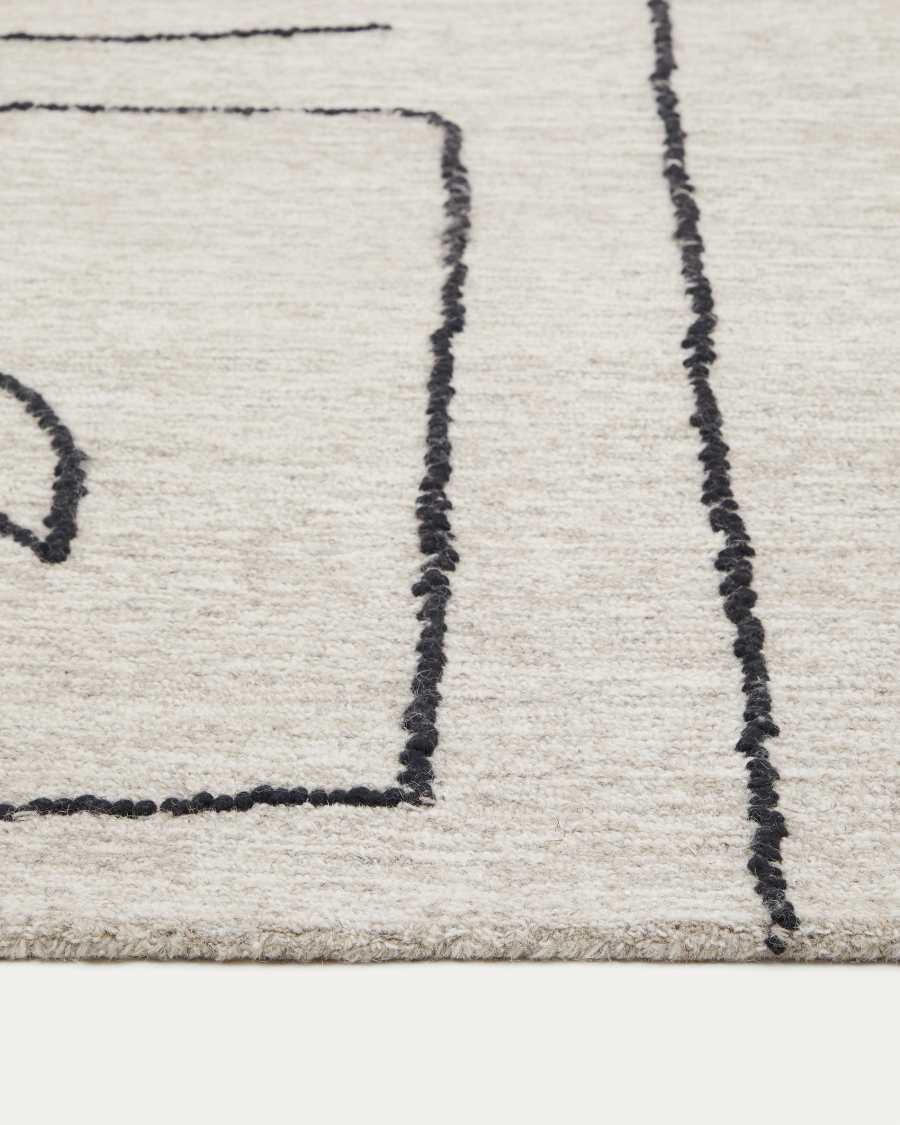 Spati beige wool rug 200 x 300 cm