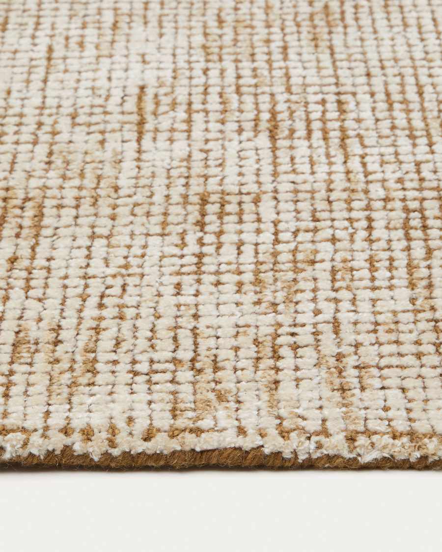 Tapis Susi en laine et viscose de bambou vert 200 x 300 cm