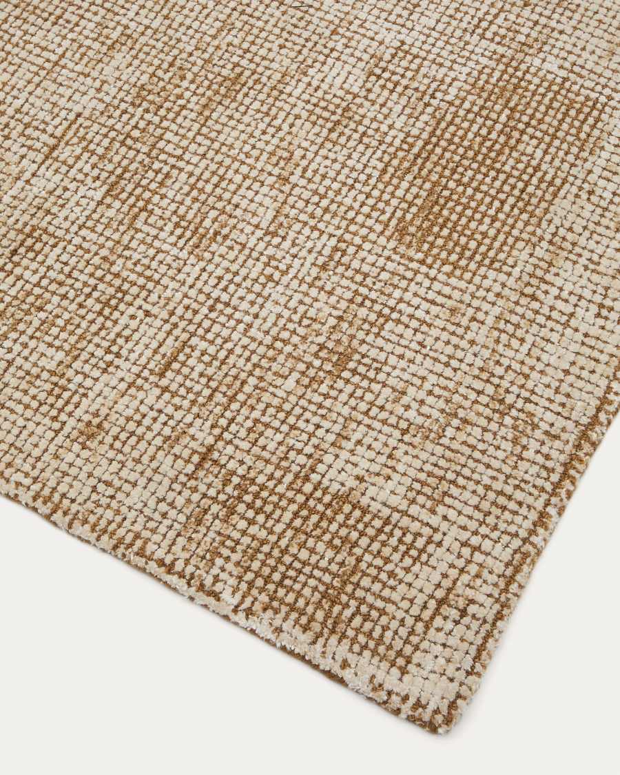 Tapis Susi en laine et viscose de bambou vert 200 x 300 cm