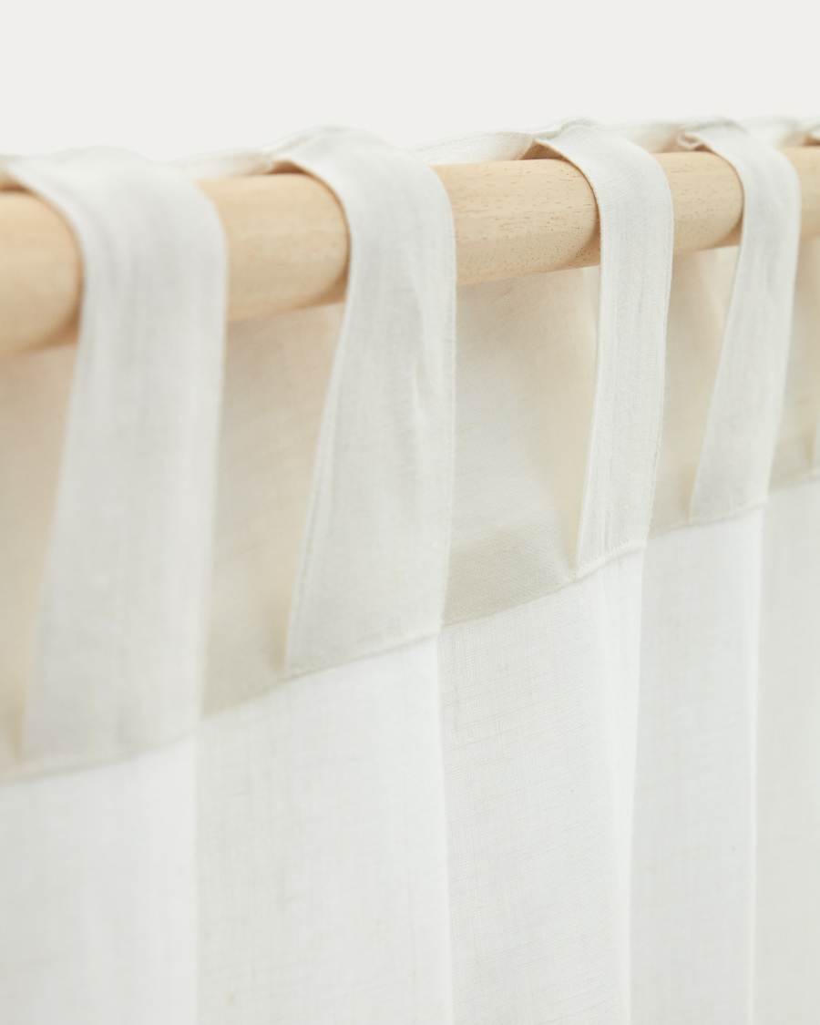 Malavella curtain, 100% lino in white, 140 x 270 cm