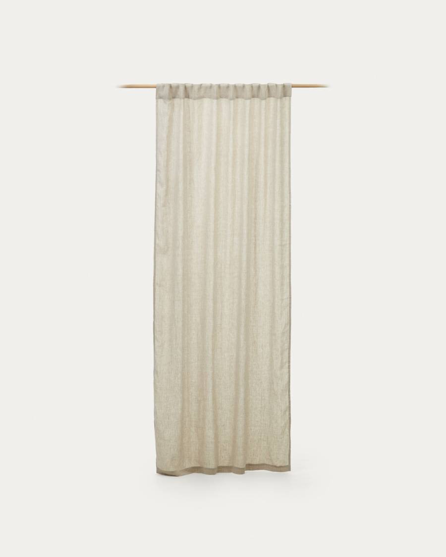 Malavella curtain, 100% lino in beige, 140 x 270 cm