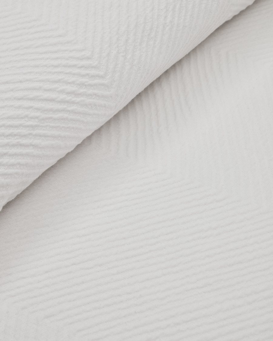 Berga Tagesdecke 100% Baumwolle in Weiß für Bett von 180/200 cm