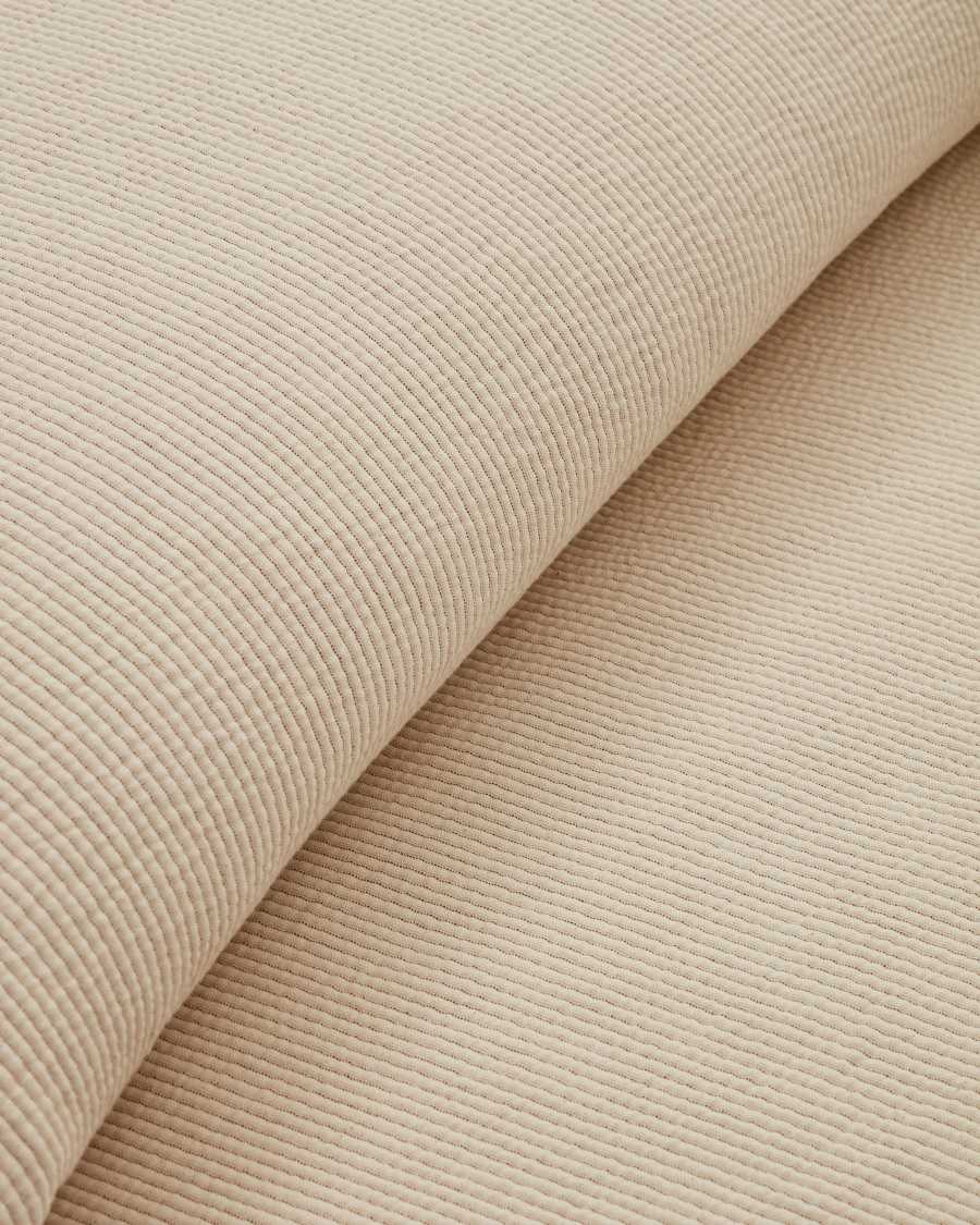 Bedar Tagesdecke 100% Baumwolle in Beige für Bett von 90/135 cm