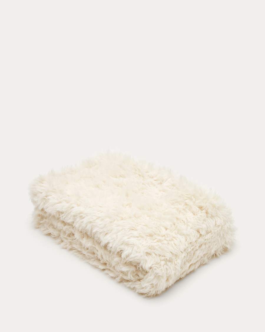 Silvy blanket with white fur 125 x 150 cm