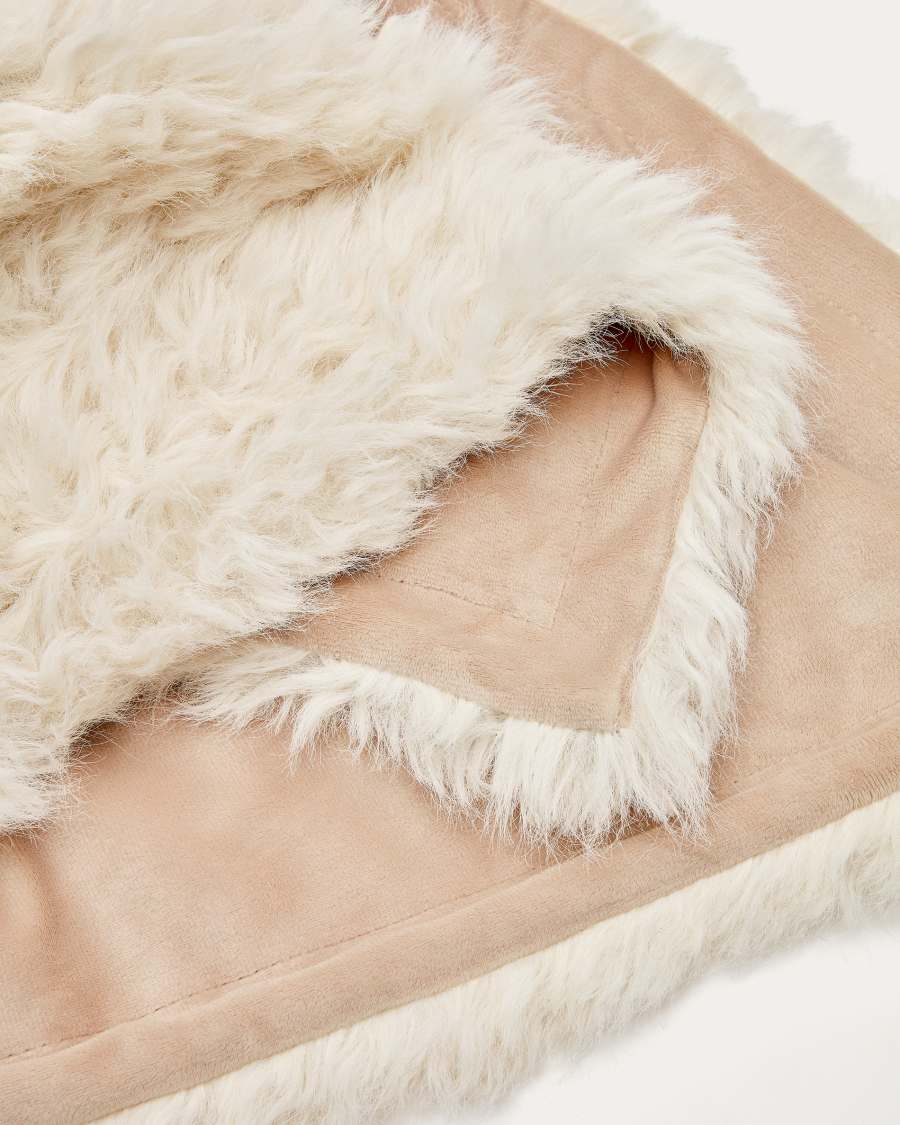 Silvy blanket with white fur 125 x 150 cm