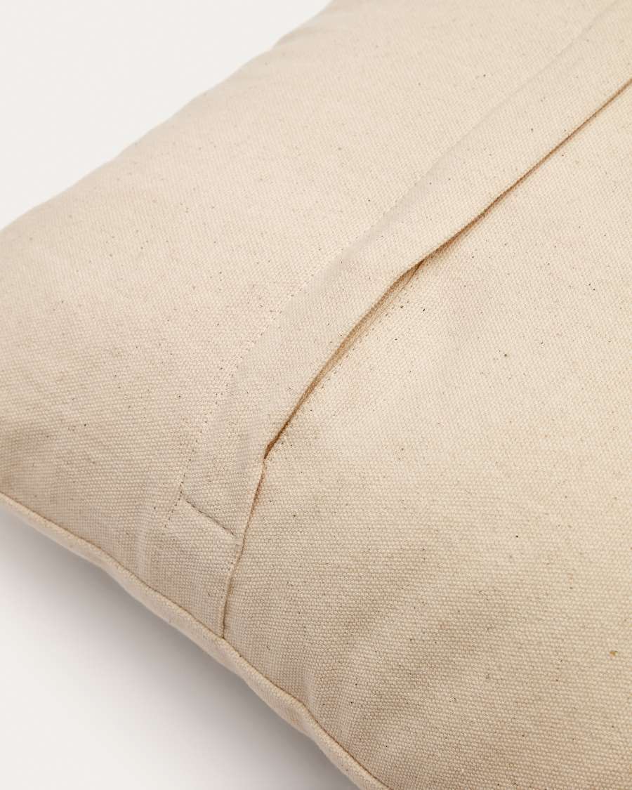 Zaira Kissenhülle 100% Baumwolle und Samt in Weiß 45 x 45 cm