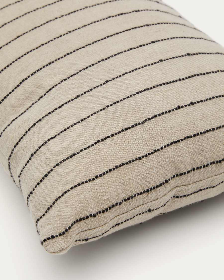 Sanima Kissenbezug 100 Leinen gestreift beige 30 x 50 cm