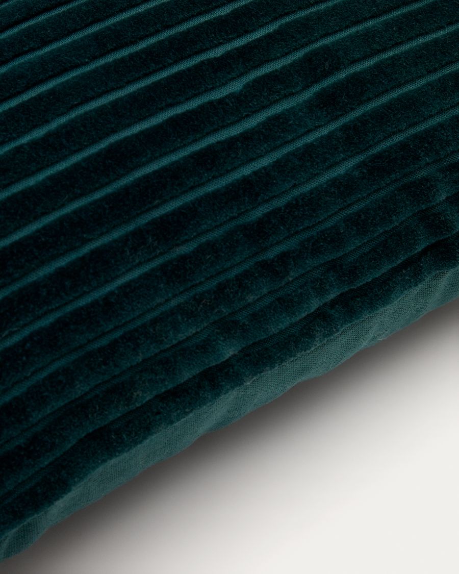 Cadenet Kissenhülle 100% Baumwolle Cord dunkelgrün 45 x 45 cm