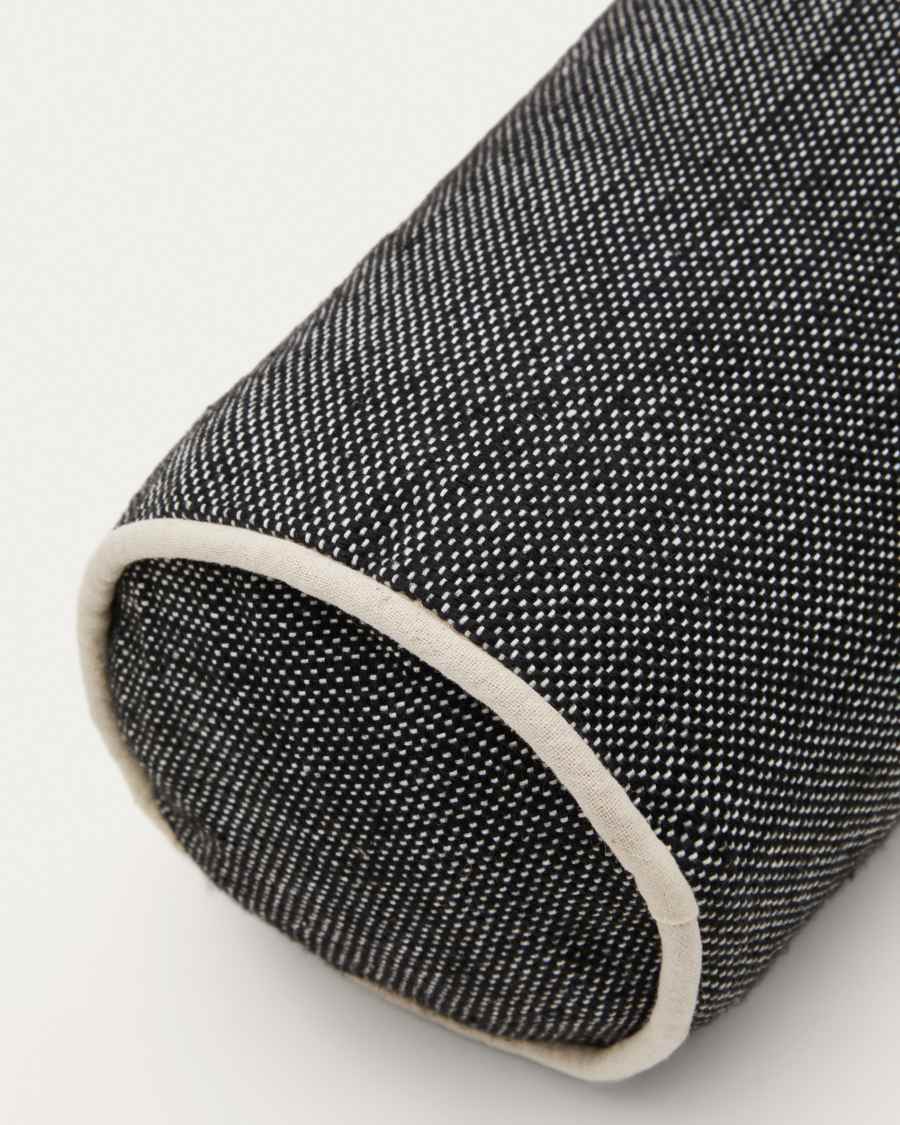 Housse de coussin Savina 100% PET noir 50 x 18 cm