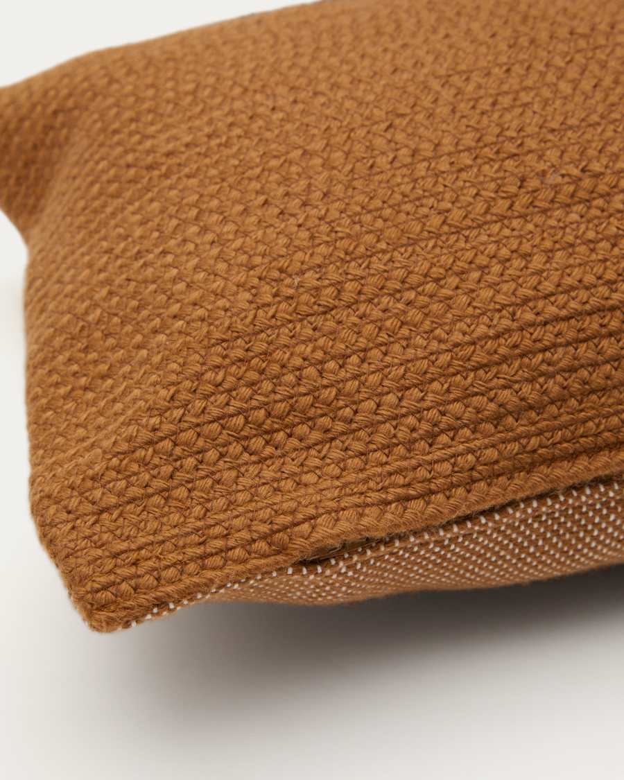 Fodera per cuscino Saigua 100% PET a righe diagonali nere e marroni 30 x 50 cm