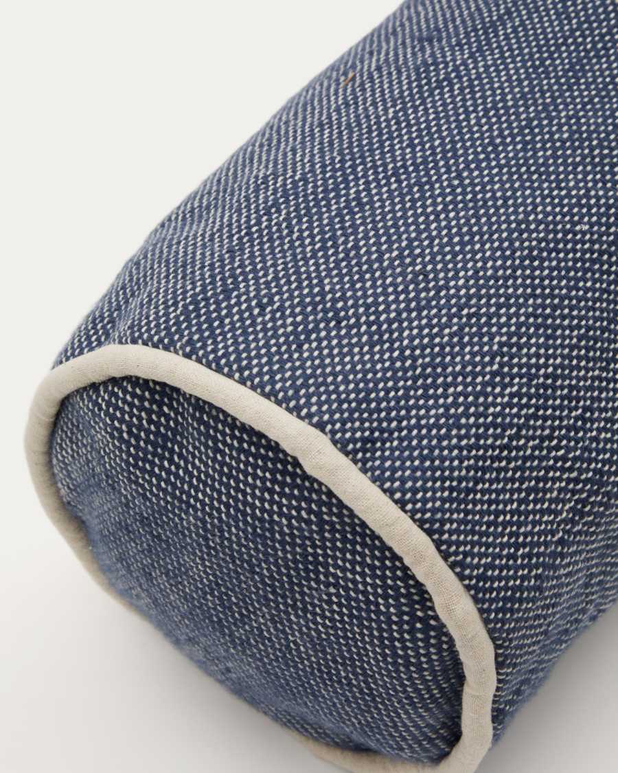 Housse de coussin Savina 100% PET bleu 50 x 18 cm