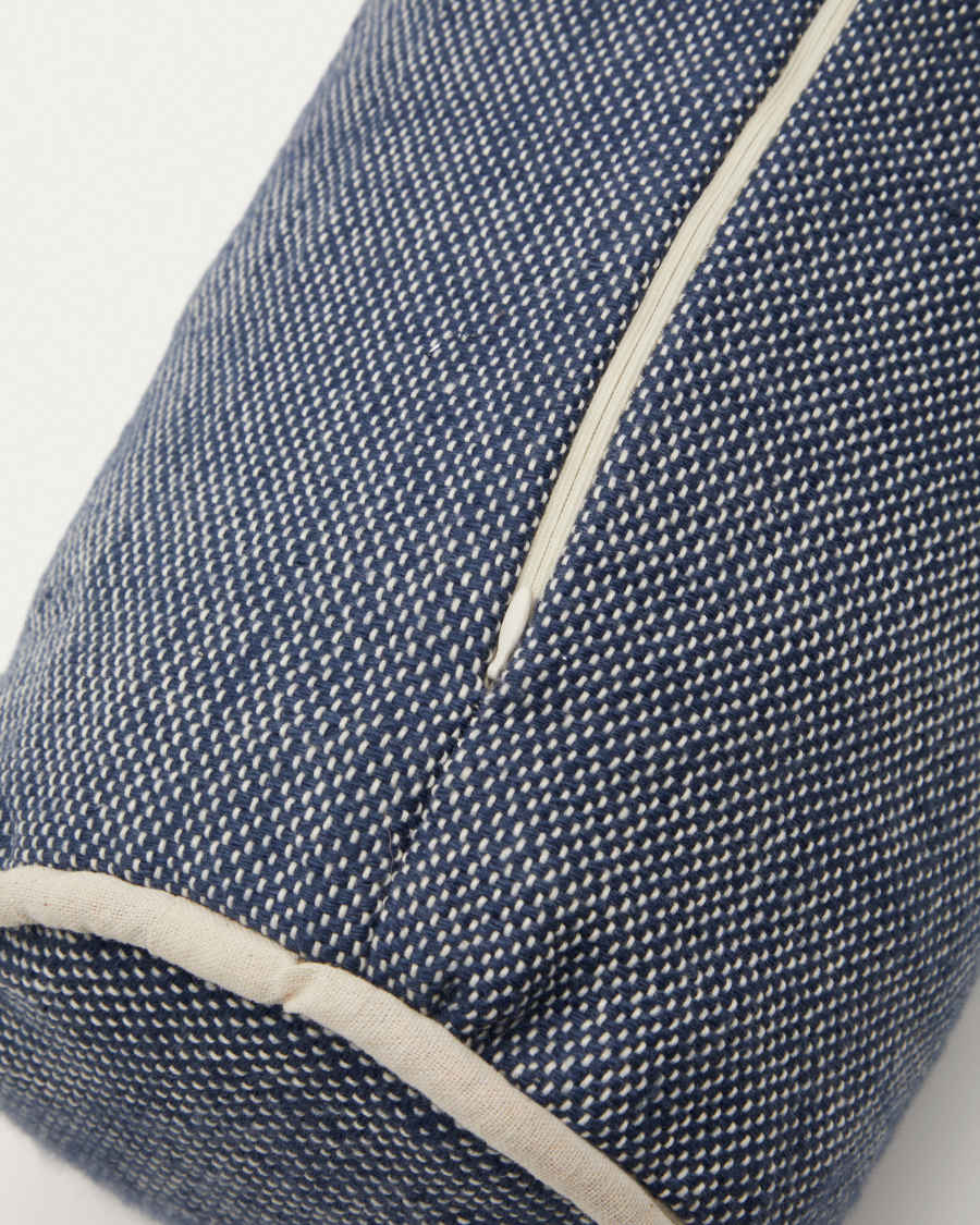 Housse de coussin Savina 100% PET bleu 50 x 18 cm