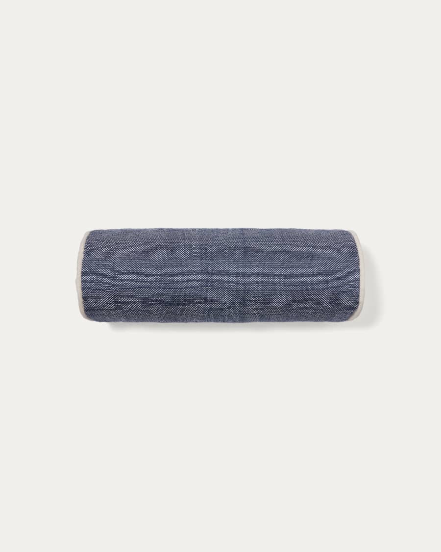 Housse de coussin Savina 100% PET bleu 50 x 18 cm