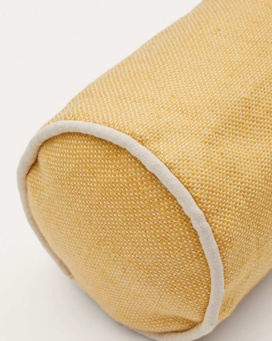 Savina yellow cushion cover 100% PET 50 x 18 cm