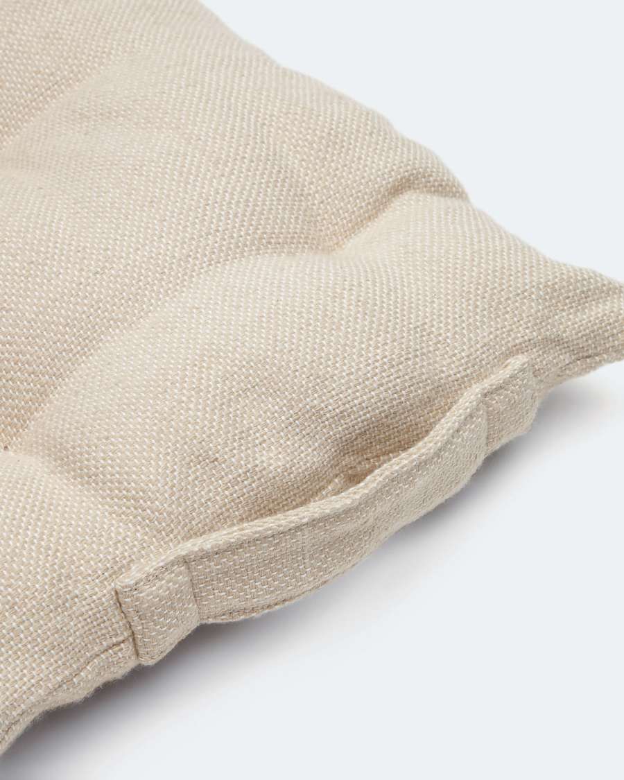 Menuda bench cushion, 100% beige PET, 38 x 100 cm