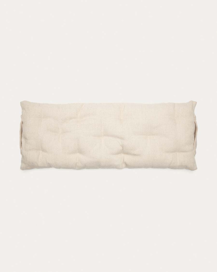 Menuda bench cushion, 100% beige PET, 38 x 100 cm