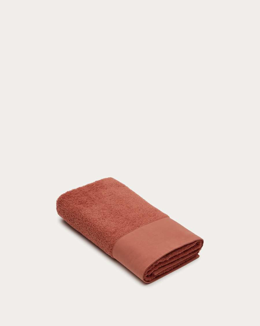 Takeshi hand towel in 100% pink cotton 50 x 90 cm