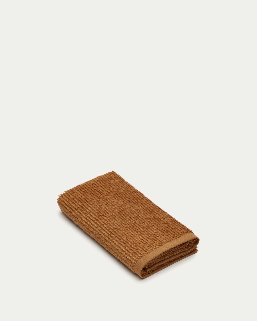 Yeni hand towel in 100% brown cotton 50 x 90 cm