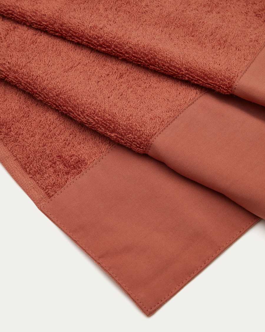 Takeshi 100% terracotta cotton bathroom towel, 90 x 150 cm