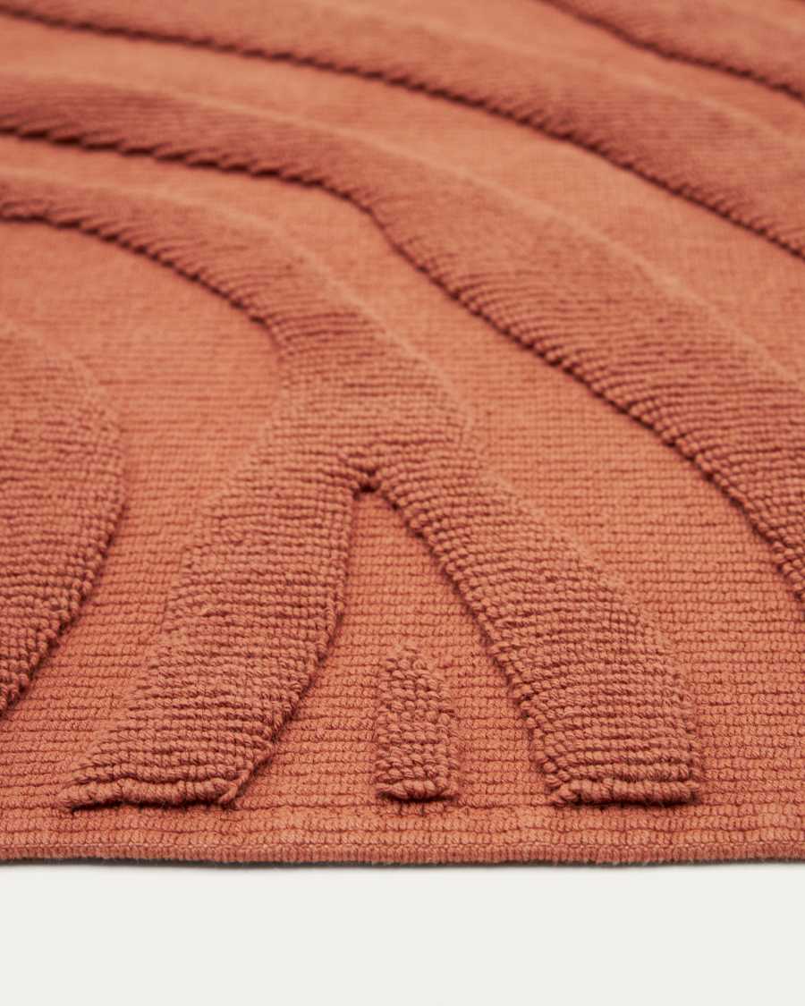 Goda 100% cotton bath mat in terracotta, 50 x 70 cm