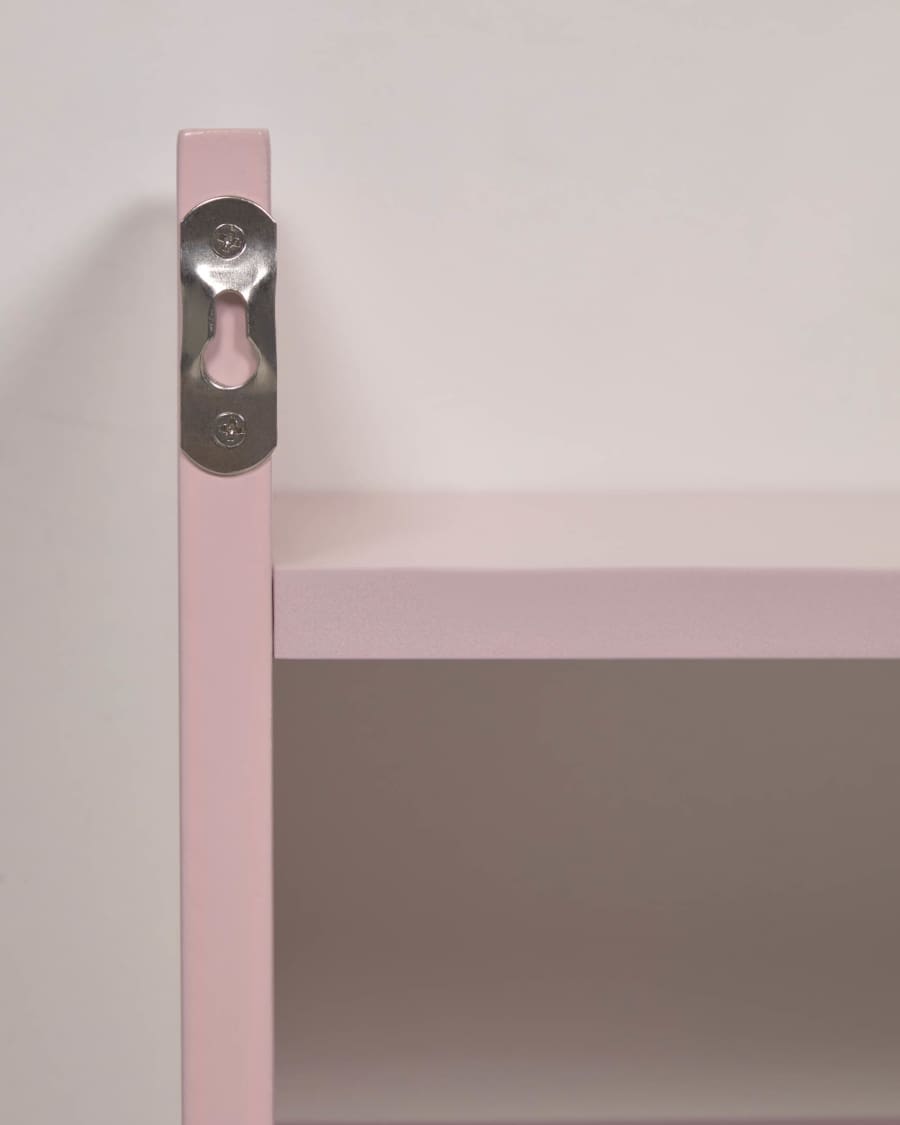 Florentina MDF shelf with hangers pink finish 52.5 cm FSC