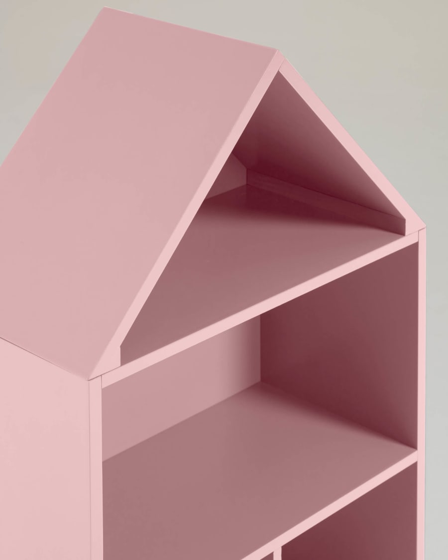 Étagère maison enfant Celeste en MDF rose 50 x 105 cm