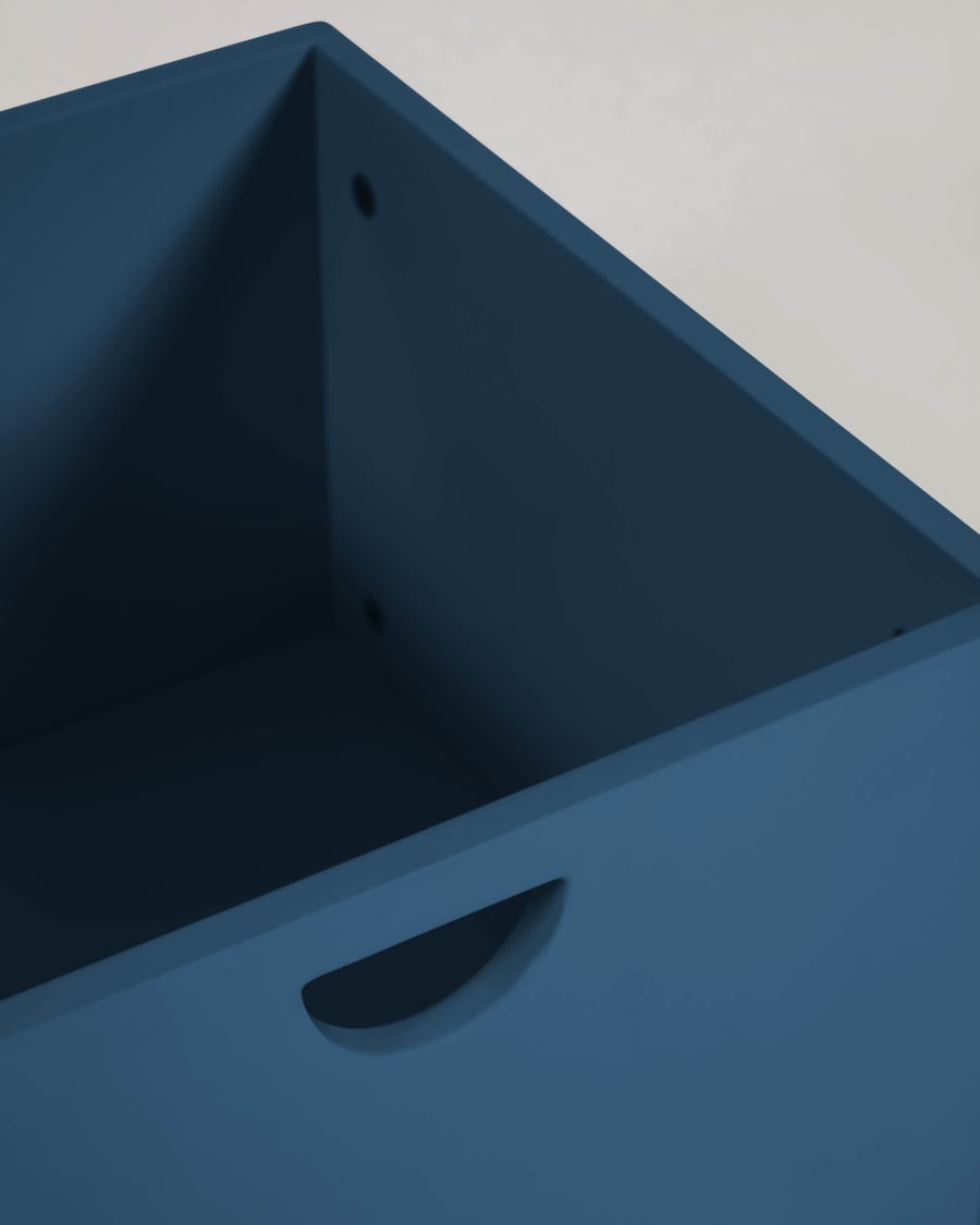 Conjunt Nunila de 2 calaixos per a moble d'emmagatzematge d'MDF blau