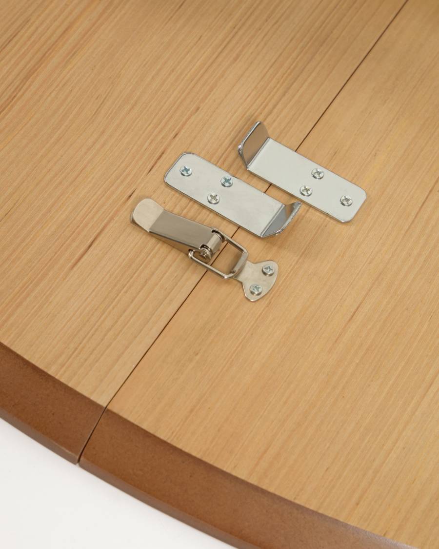 Tavolo allungabile Oqui impiallacciato rovere gambe in legno massello 160 (260) x 100cm