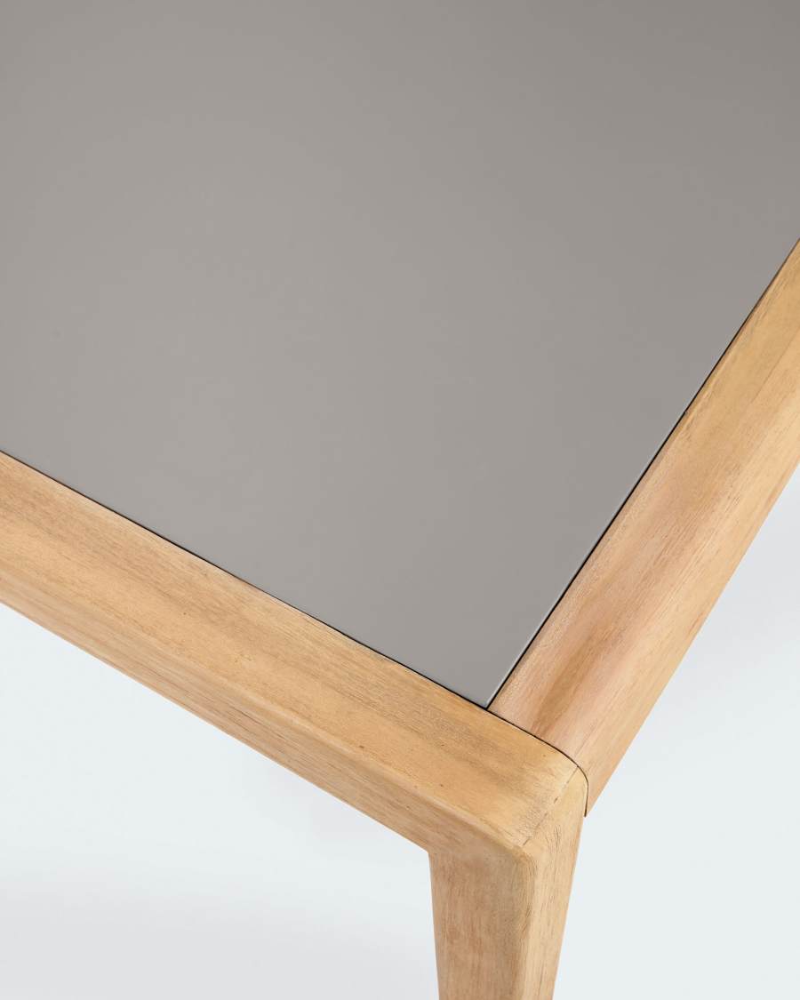 Better table in polycement and solid acacia wood 200 x 90 cm