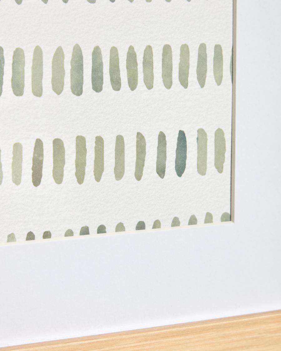 Tableau Briseida petits rectangles verts 40 x 40 cm