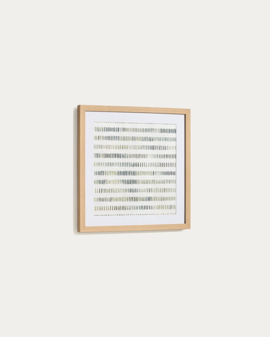 Tableau Briseida petits rectangles verts 40 x 40 cm