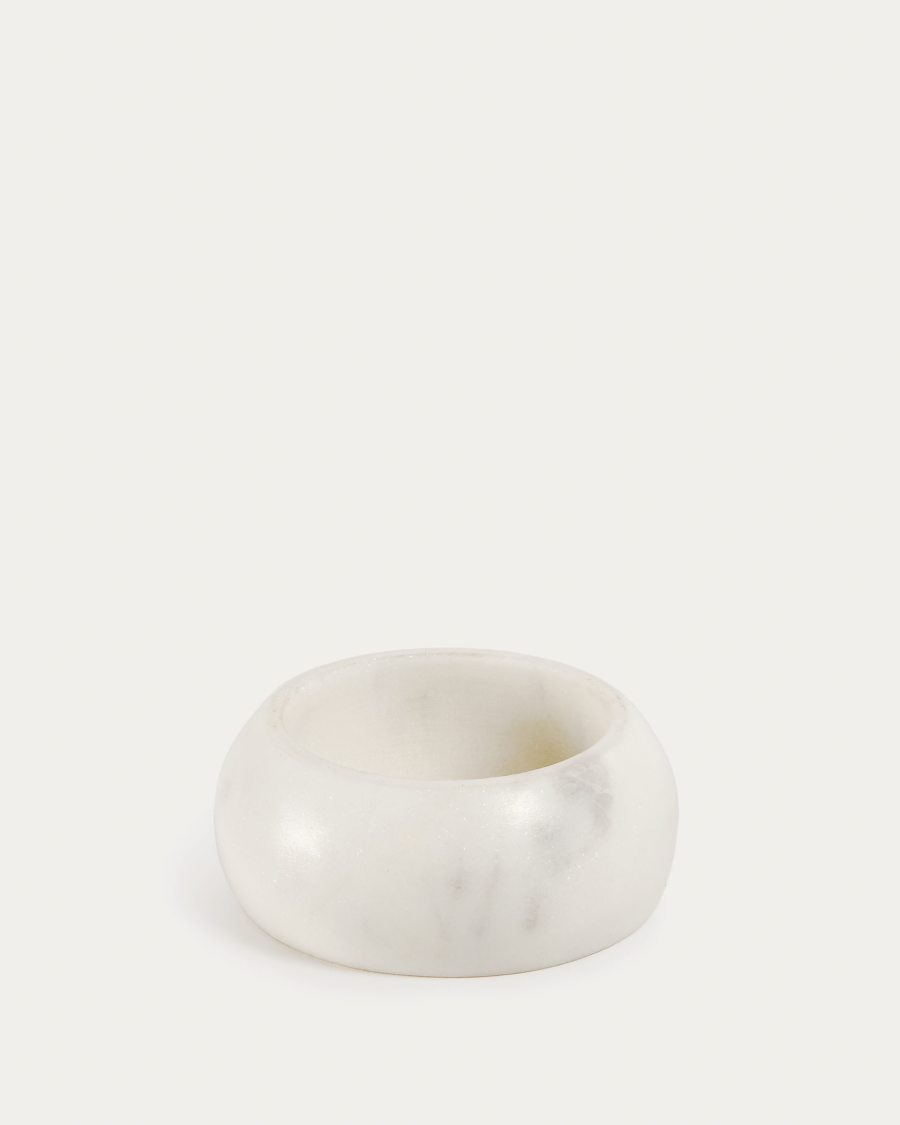 Cinderella set of 2 white marble serviette rings