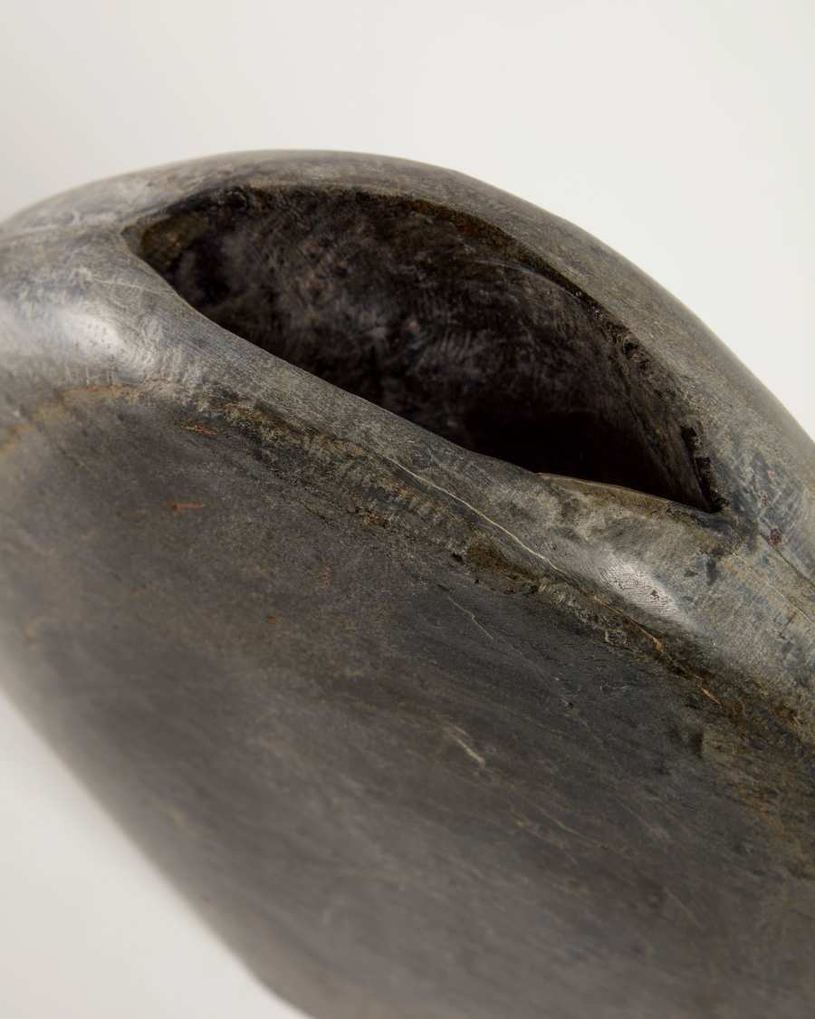 Vase petit format Tovah en marbre gris 24 cm