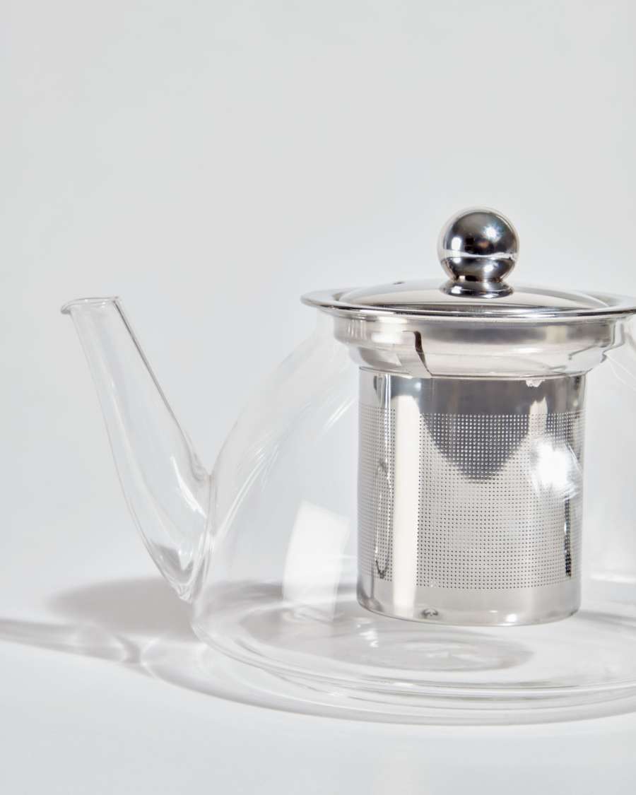 Τσαγιέρα Eulalia, διάφανο και γκρι γυαλί