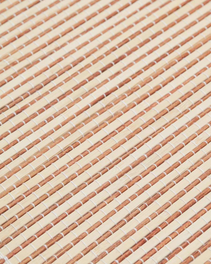 Tiziana set of 2 bamboo individual placemats with a natural brown finish