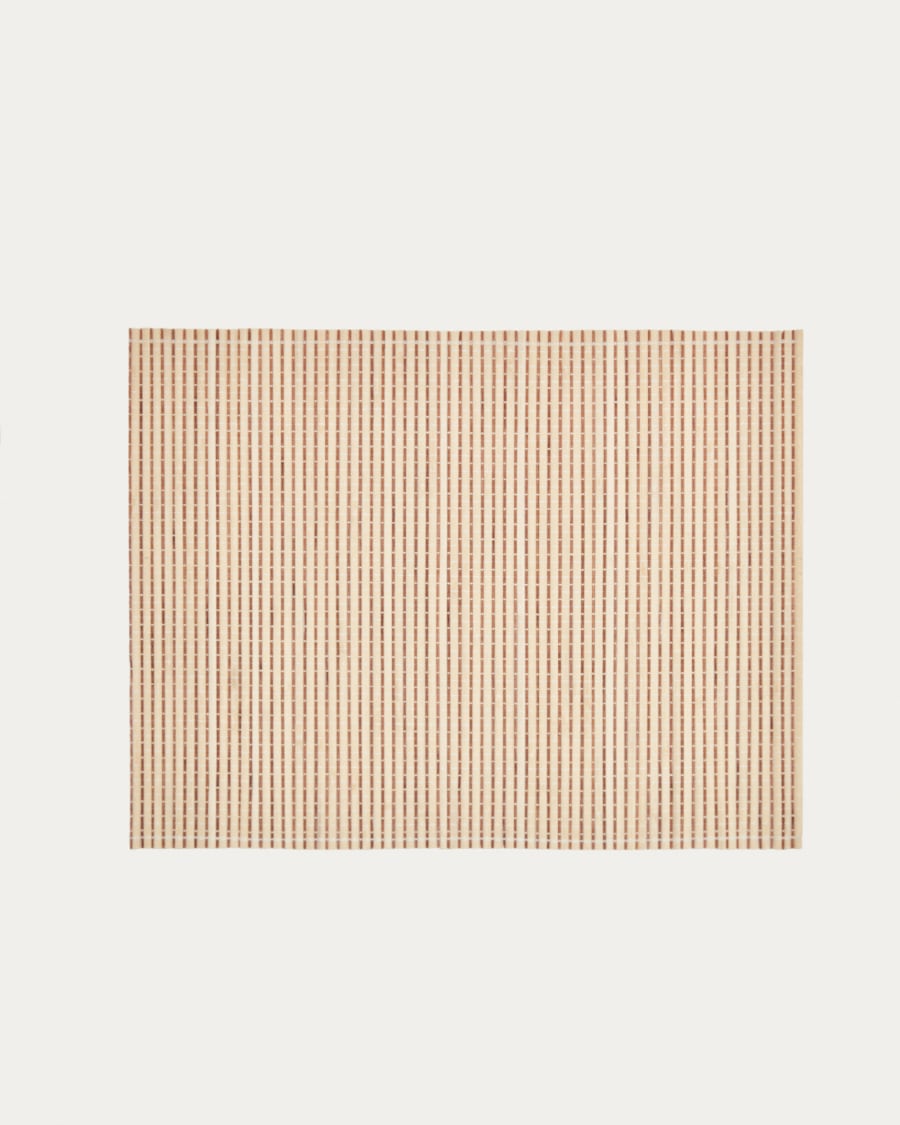 Tiziana set of 2 bamboo individual placemats with a natural brown finish