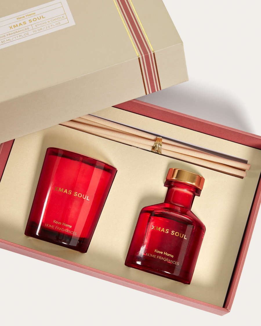 Xmas Soul set of 50 ml fragrance diffuser with sticks and 70 g aromatic candle