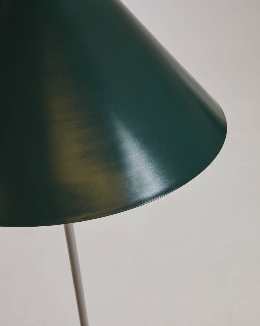Valentine floor lamp, metal with a green and beige finish UK adaptador