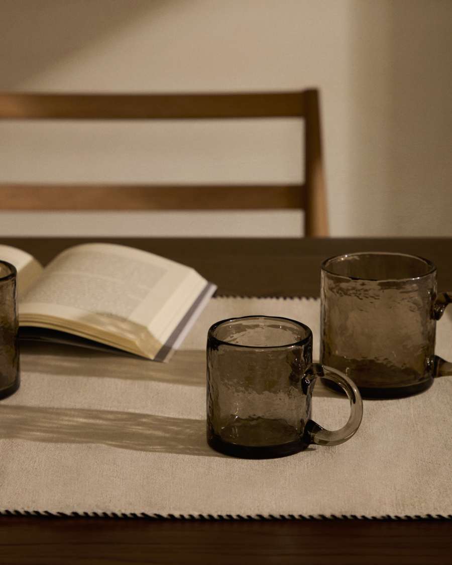 Sunera small cup made of recycled brown glass