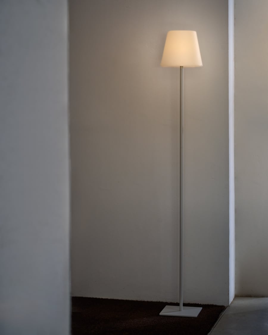 Lampada da terra da esterno solare Amaray in acciaio grigio 120 cm