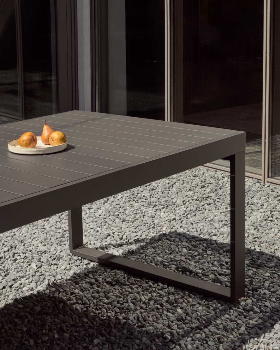 Tavolo estensibile da esterno Galdana in alluminio con finitura grigio scuro 220 (340) x 100 cm