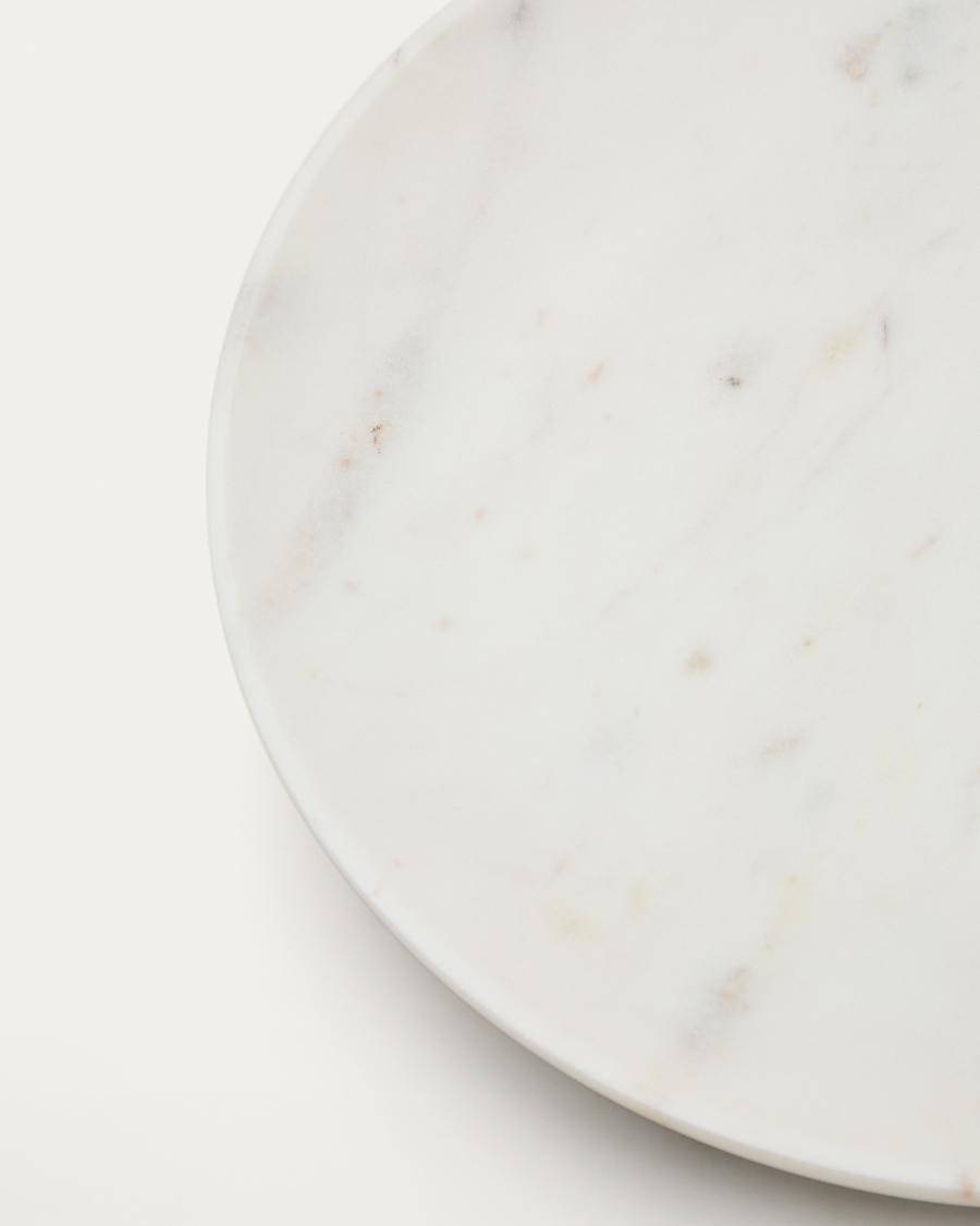 Ecin large, white marble serving plate